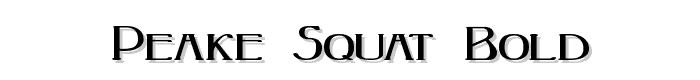 Peake-Squat Bold font